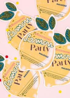 Zaproszenia personalizowane LEMON PARTY (6szt.)