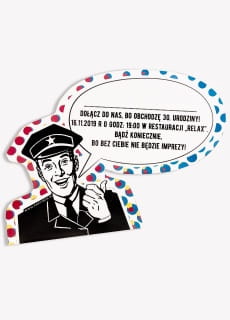 Zaproszenia personalizowane POLICJANT (6szt.)