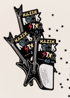 Zaproszenia personalizowane ROCKSTAR (6szt.)