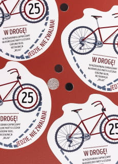 Zaproszenia personalizowane na urodziny rowerzysty ROWEROWO (6szt.)
