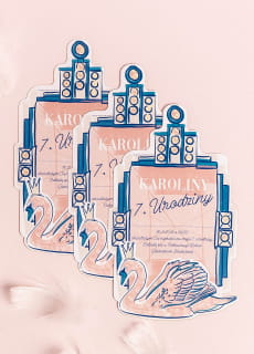 Zaproszenia personalizowane SWAN (6szt.)
