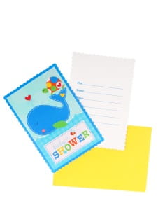 Zaproszenia na baby shower AHOY CH�OPCZE (8szt.)