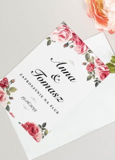 Personalizowane zaproszenia lubne BUKIET Rӯ