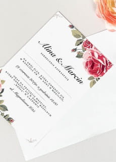 Personalizowane zaproszenia lubne BUKIET Rӯ