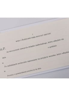 Zaproszenia lubne z kokard (10szt.)