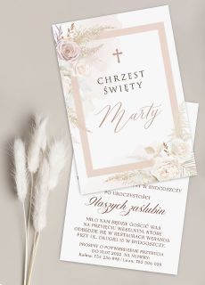 Zaproszenia BOHO na chrzest zaproszenie na chrzest zaproszenia na chrzest personalizowane