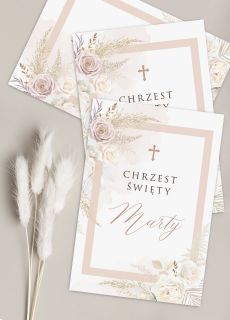 Zaproszenia BOHO na chrzest zaproszenie na chrzest zaproszenia na chrzest personalizowane