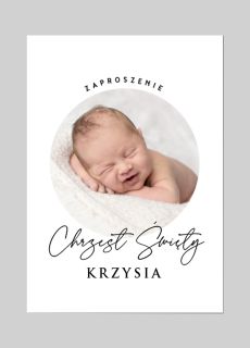 Zaproszenie na chrzest ZE ZDJ�CIEM