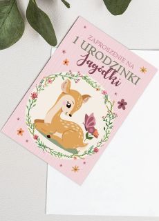 Zaproszenia na roczek personalizowane MAA SARENKA