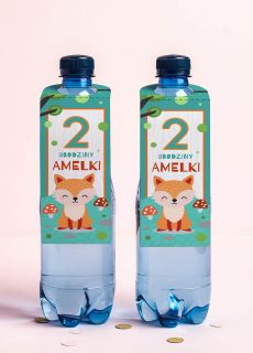 Zawieszki do butelek dla dzieci LE�NE URODZINY (4szt.)