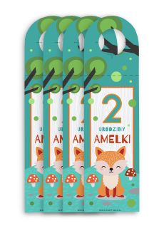Zawieszki do butelek dla dzieci LE�NE URODZINY (4szt.)