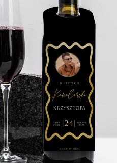 Zawieszka na butelki dekoracje na WIECZ�R KAWALERSKI (4szt.)