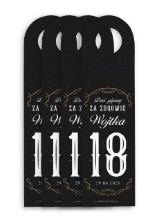 Zawieszki na butelki 18 URODZINY dla ch�opaka (4szt.) etykieta na butelk� etykieta na alkohol zawieszka na alkohol