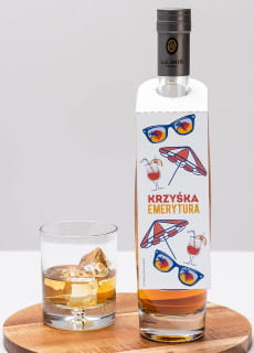 Zawieszki na alkohol na imprez emerytaln EMERYTURA (4szt.)
