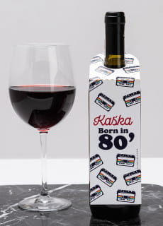 Zawieszki na butelki I LOVE 80`s (4 szt.)