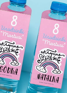 Zawieszki na butelki ma�e DLA DZIEWCZYNKI (8 szt.)