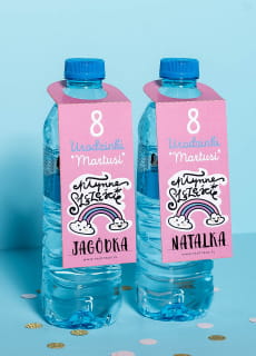 Zawieszki na butelki ma�e DLA DZIEWCZYNKI (8 szt.)