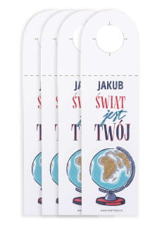Zawieszki na butelki URODZINY PODRӯNIKA (4 szt.)