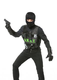 Zestaw akcesoria policjanta SWAT zestaw policjanta przebranie policjant dodatki policyjne