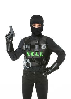 Zestaw akcesoria policjanta SWAT zestaw policjanta przebranie policjant dodatki policyjne