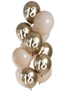 Zestaw balon�w na 18 - GOLDEN LATTE (12szt.)