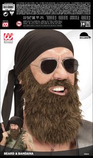 Zestaw BANDYTA sztuczna broda i chusta