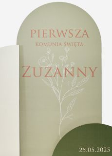 Zestaw dekoracji stoj�cych TW�J TEKST stand kartonowy �cianka do zdj�� �cianka na komuni�