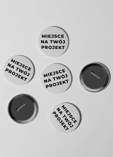 Przypinki z wasnym nadrukiem TWJ PROJEKT (12szt.)