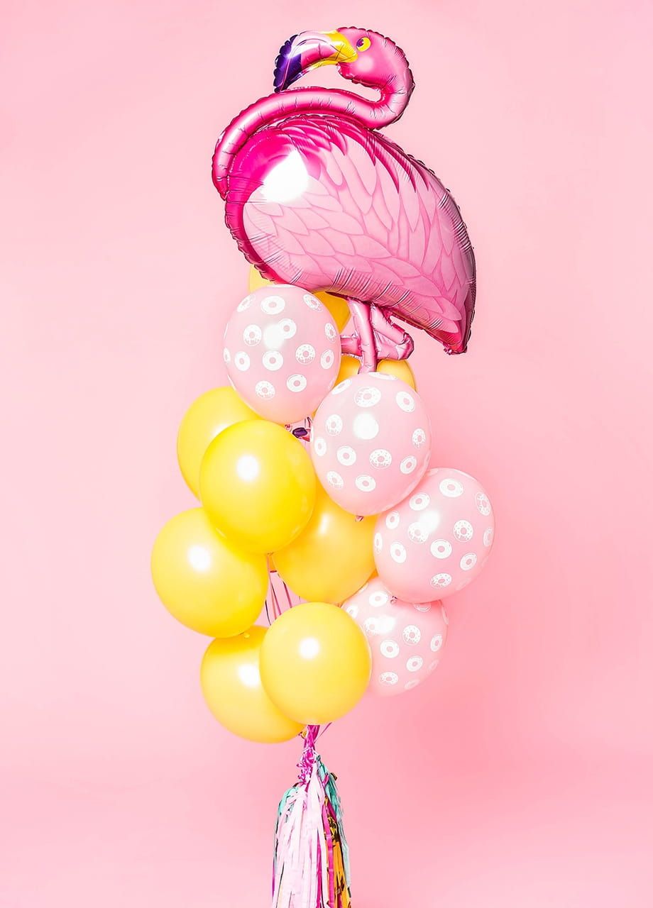 Balony z helem FLAMING bukiet balonowy urodzinowy
