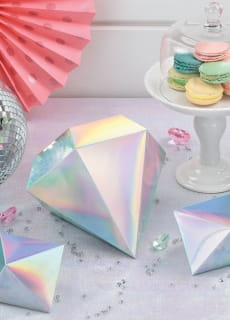 Zestaw dekoracji holograficznych DIAMENTY (3szt.)
