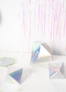 Zestaw dekoracji holograficznych DIAMENTY (3szt.)