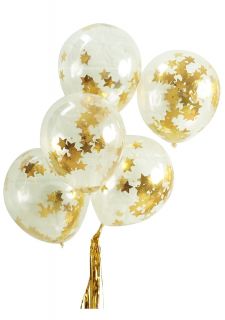 Zote balony GWIAZDKI (5 szt.)