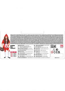 Str�j dzieci�cy CZERWONY KAPTUREK ZOMBIE 140cm
