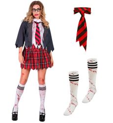 Damski str�j na Halloween UCZENNICA ZOMBIE - S