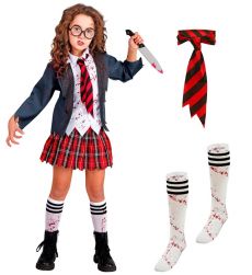 Str�j dla dziewczynki na Halloween ZOMBIE GIRL 116cm