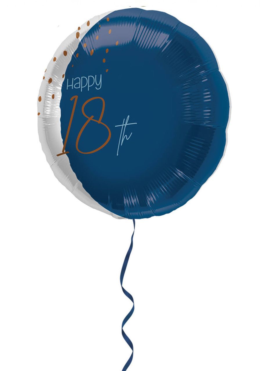 Balon na 18 URODZINY ELEGANT BLUE 45 cm
