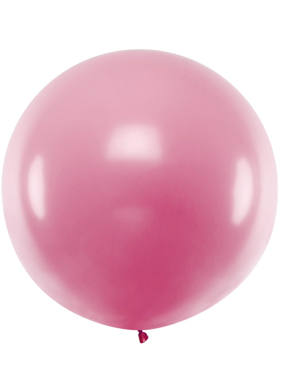 Balon metaliczny OLBRZYM różowy 1m