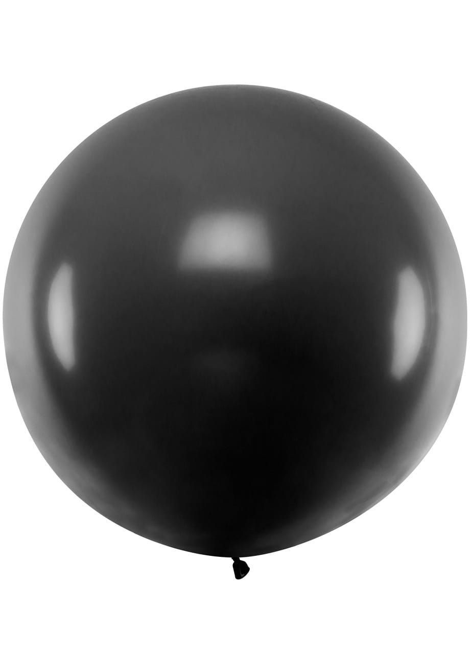 Balon pastelowy OLBRZYM czarny 1m