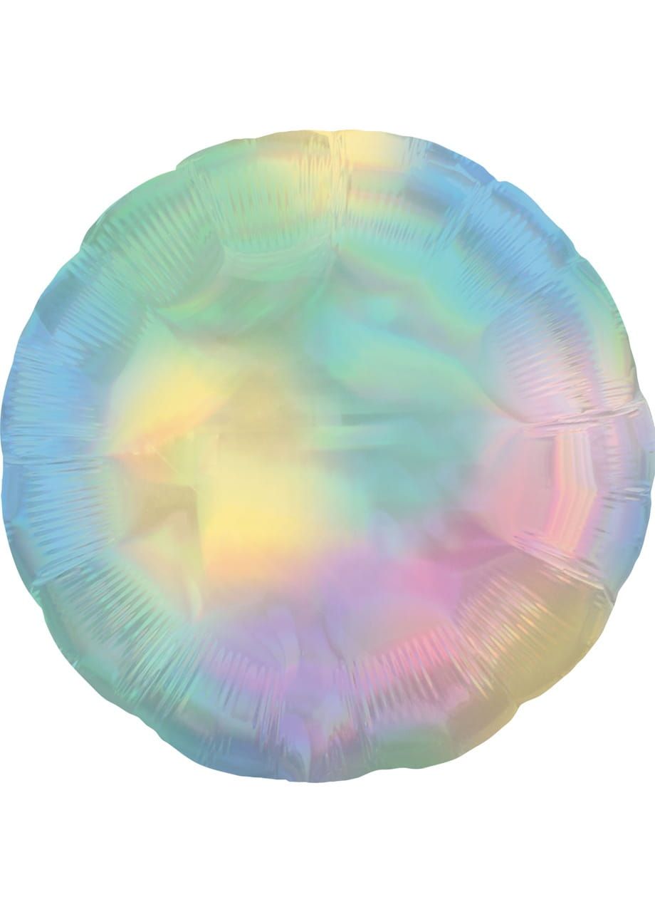 Balon foliowy KOŁO pastelowy holograficzny 55cm