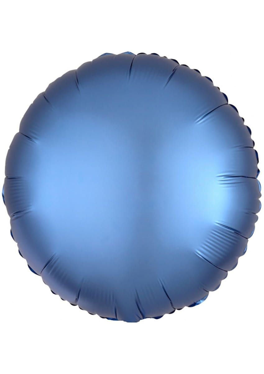 Balon foliowy KOŁO SATYNOWE niebieski 43cm