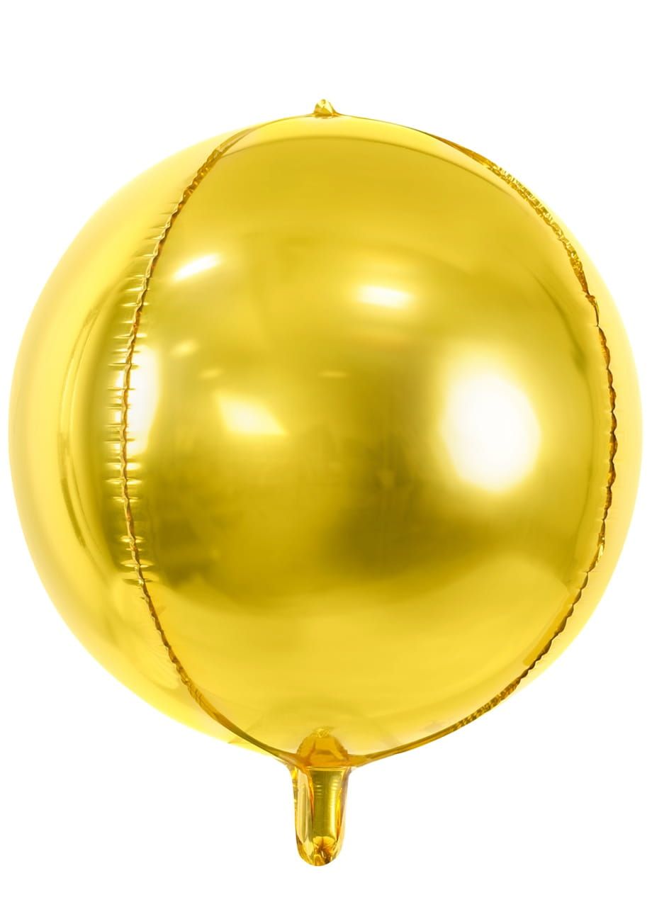 Balon KULA złoty foliowy 40cm