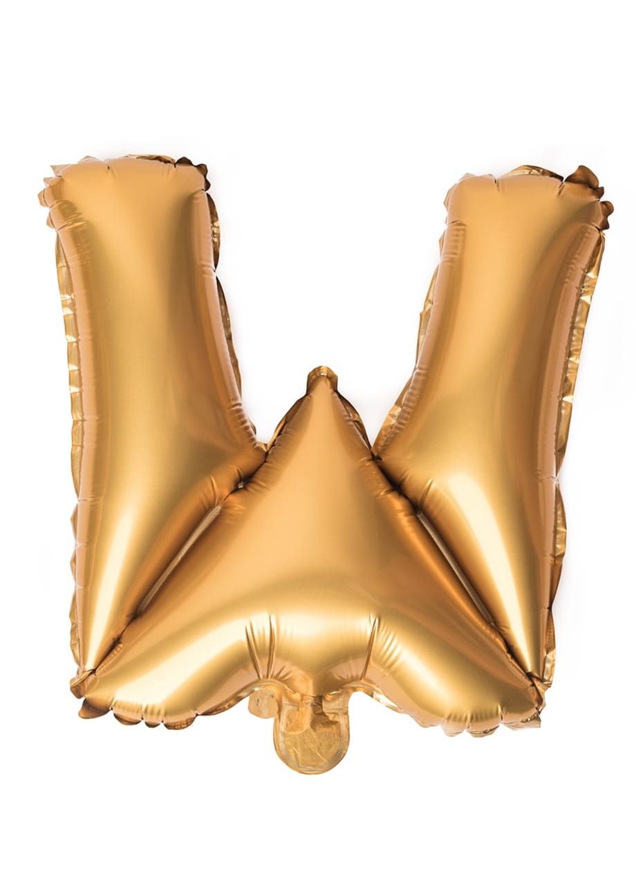Balon foliowy na powietrze LITERKA W złoty 40cm