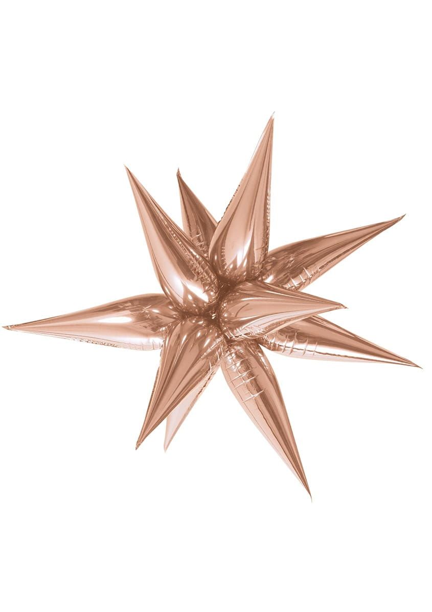 Balon foliowy STAR 3D różowe złoto 100cm