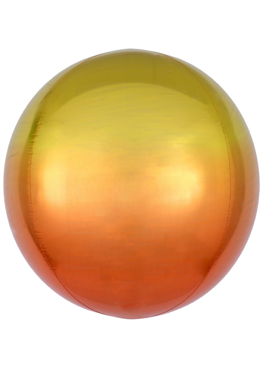 Balon kula POMARAŃCZOWY foliowy ombre 40cm