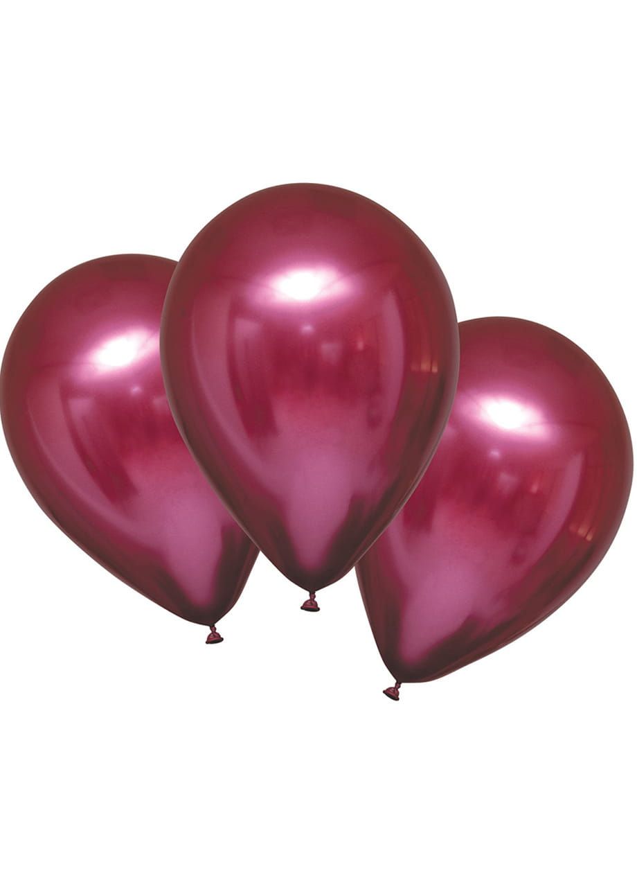 Balony chromowane BURGUNDOWE (6szt.)