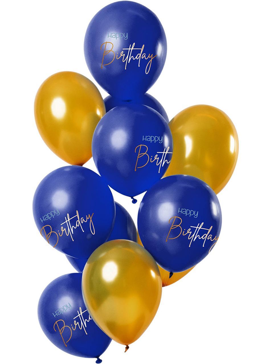 Balony na URODZINY ELEGANT BLUE (12szt.)
