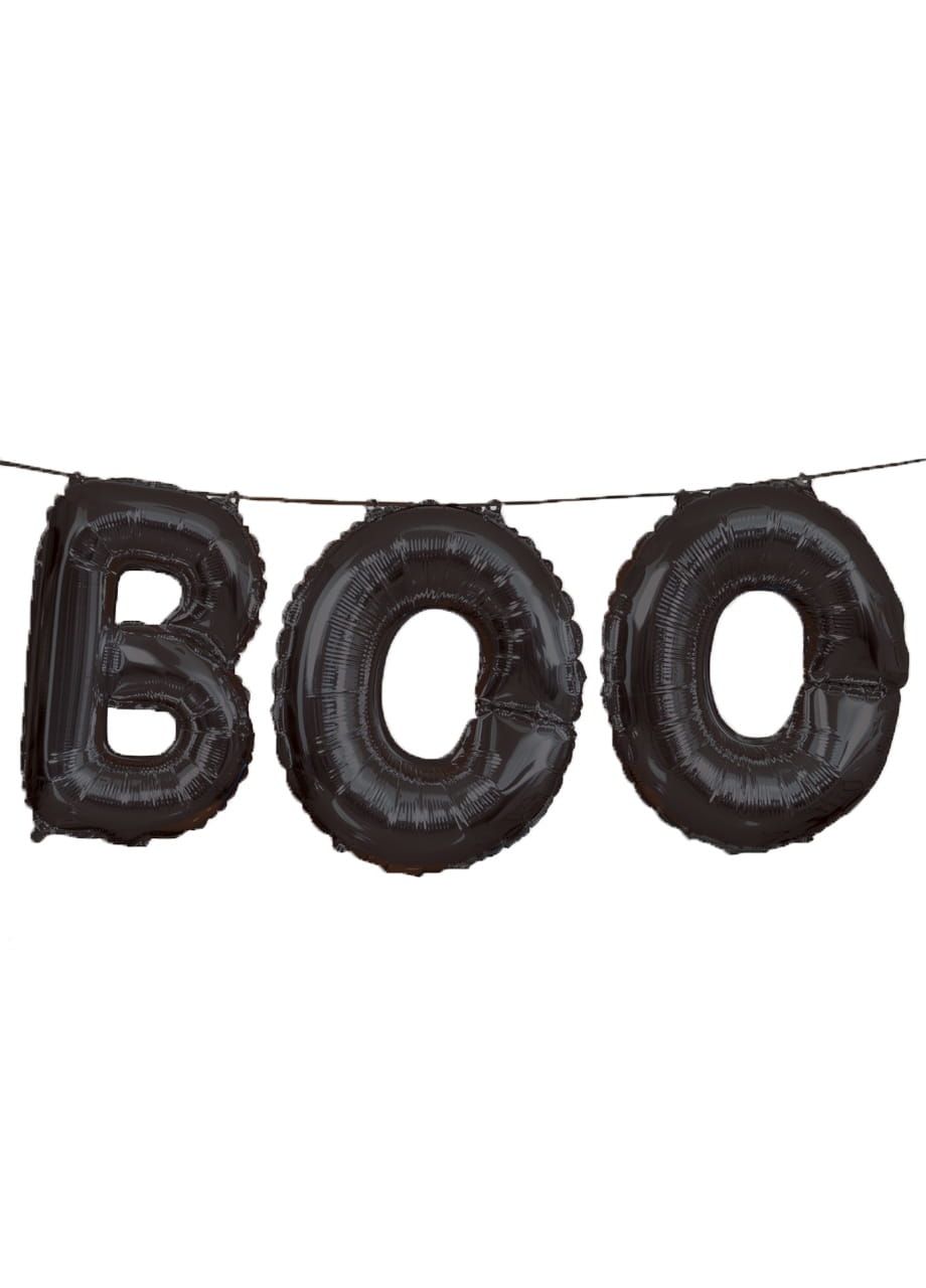 Balony napis BOO na Halloween