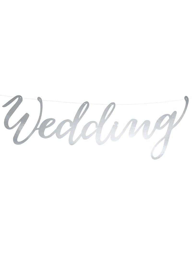 Girlanda WEDDING srebrna ELLEGANT BLISS dekoracja ślubna