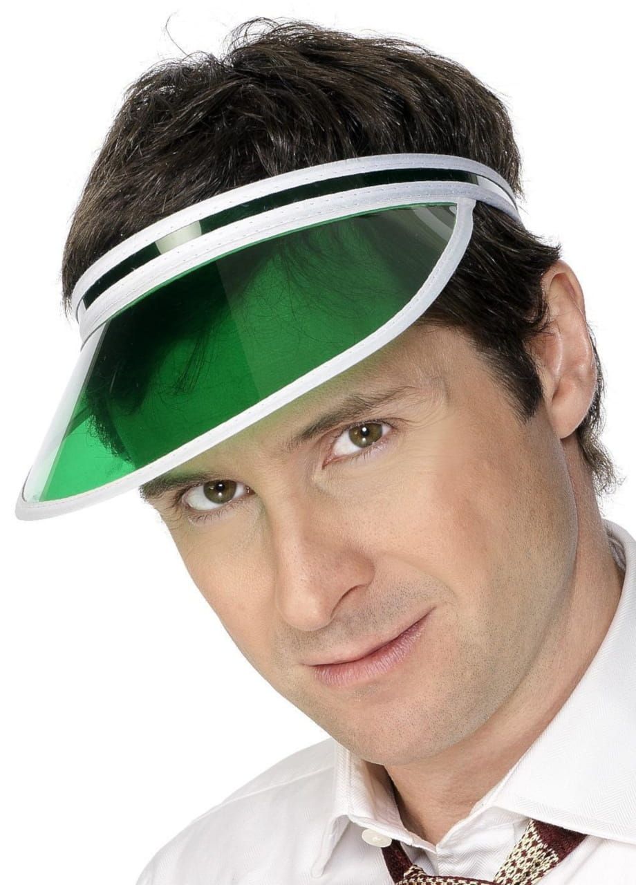 Plastikowy daszek na głowę POKER zielony