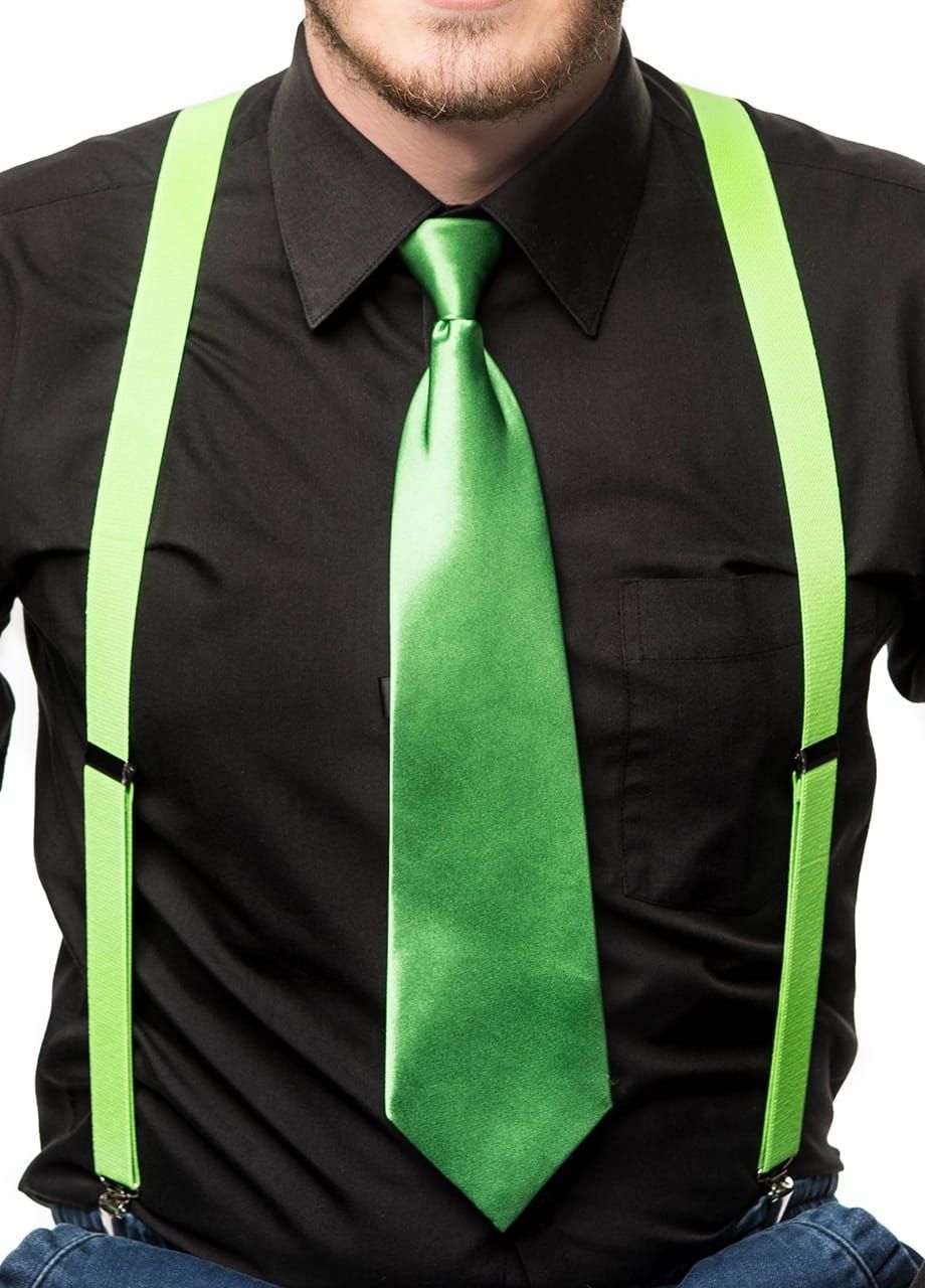 Krawat satynowy zielony